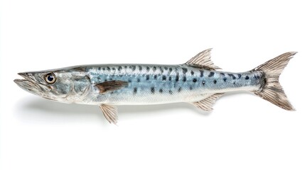 Single fish, isolated white background
