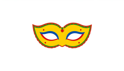 Yellow carnival mask design.