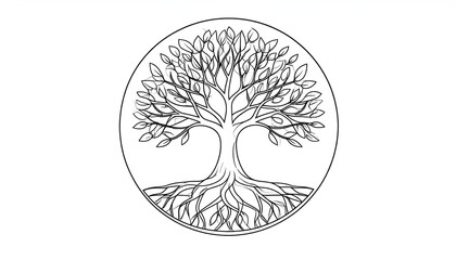 Tree of Life Circle Design.