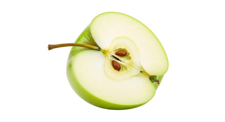 Isolated Green Apple Slice