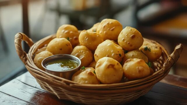 Delicious garlic breadsticks served with sauce.