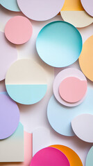 Minimal Abstract Geometric Shapes and Circles Pattern Background,generative ai	