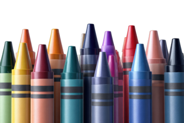Crayons in a row, various colors