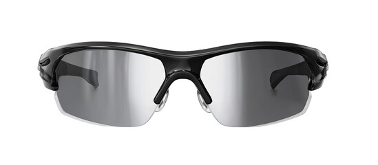 Black sport sunglasses with clear lenses