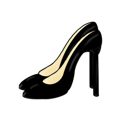 Black high heels