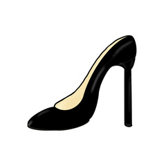 Black high heel