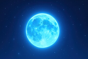 Obraz premium Luminous full moon illustration.