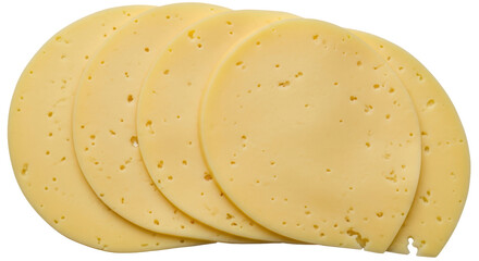 Isolated Sliced Cheese