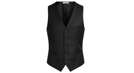 Classic Black Waistcoat Versatile Men's Formal Vest for Weddings and Events