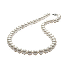 Obraz premium pearl necklace on white