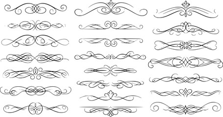 Vintage Ornamental Border and Frame Collection – Decorative Floral & Geometric Elements. Elegant corner embellishment design element