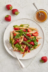 Asparagus salad with strawberries