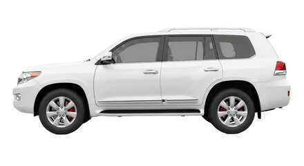 Isolated White SUV