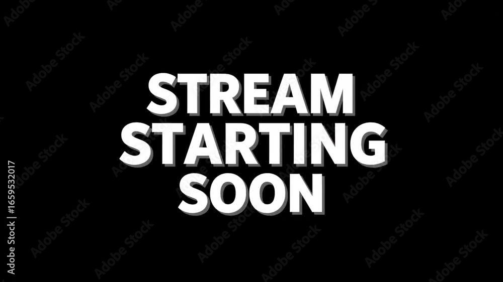 Poster Dynamic White 3D STREAM Text Animation for Digital Content.