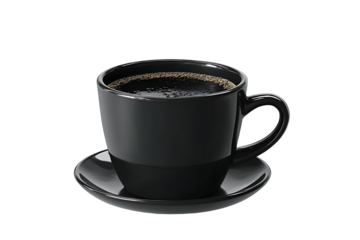 black cup of coffee