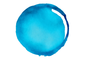 blue paint brush isolated