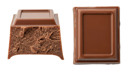 Isolated Milk Chocolate Pieces