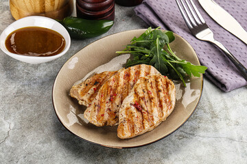 Grilled turkey breast fillet steak