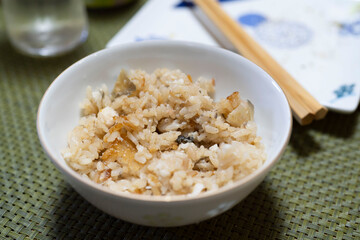 天然鮎の炊き込みご飯