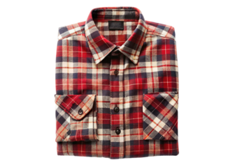 Flannel plaid shirt isolated on white background