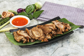 Asian cuisine Baked duck breast