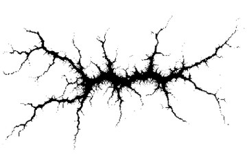 Detailed Halftone Crack with Branching Effect