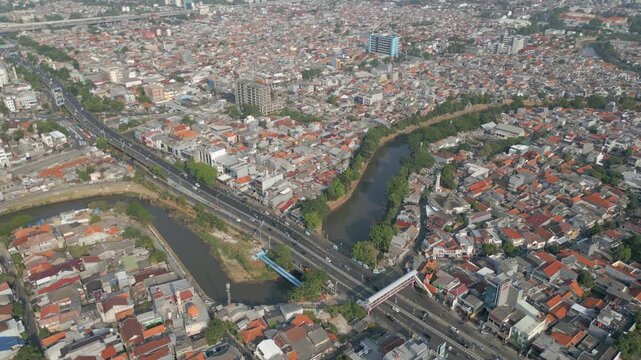 Traffic Rolls Through Tebet Jakarta Indonesia Sunny Afternoon 4K 60FPS