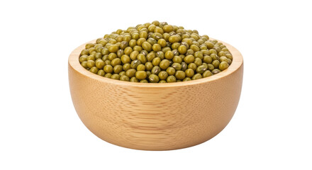 Isolated mung beans in bowl