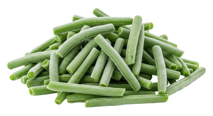 Isolated Pile of Frozen Green Beans