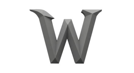 Isolated Letter W