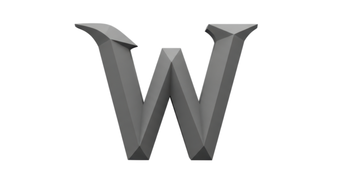 Isolated Letter W