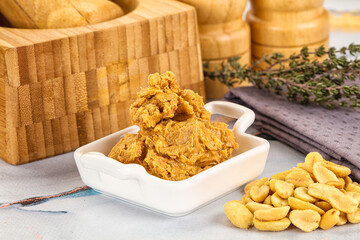 Crunchy peanut butter fat product