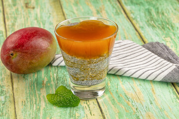 Sweet dessert witn mango and chia