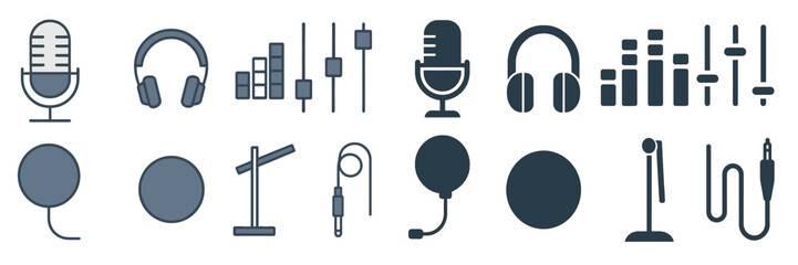 Audio equipment and accessories vector illustration