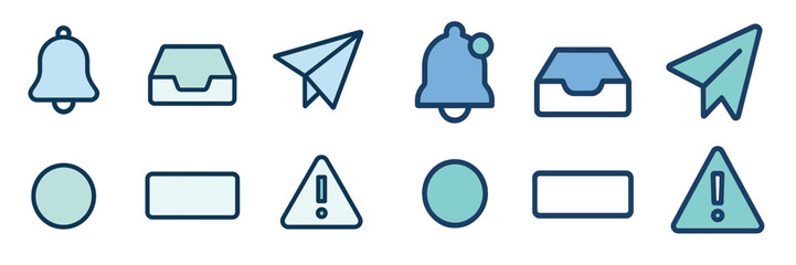 Obraz premium Vector illustrations of notification icons suitable for digital media