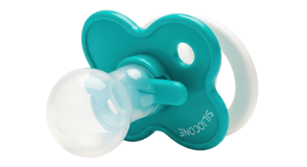 Isolated Turquoise Baby Pacifier