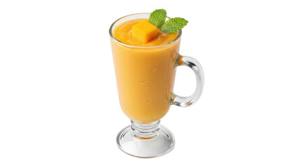 Isolated Mango Smoothie in Glass