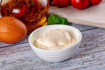 Homemade mayonnaise sauce dip cream