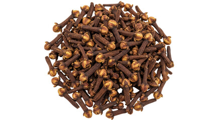 Isolated Pile of Cloves on White Background