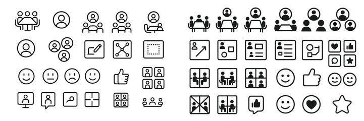 Icons showcasing diverse communication and collaboration