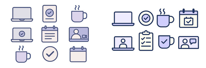 Vector illustration of remote work productivity tools