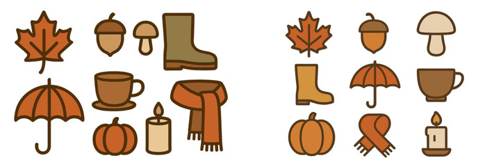 Obraz premium Vibrant autumn vector art showcasing nature's warmth