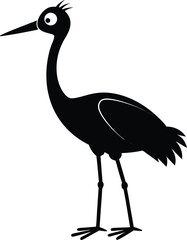 Obraz premium Black bird icon vector
