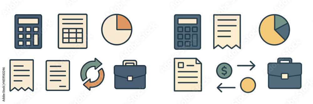 Poster business finance elements for efficient accounting practices