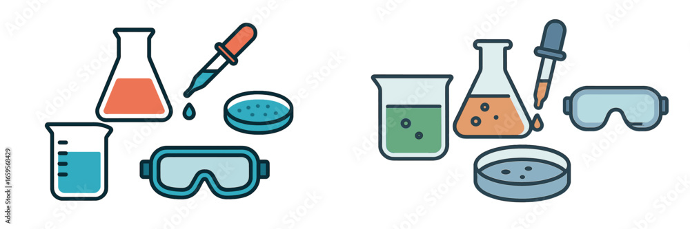 Poster laboratory instruments for research and experiments in science