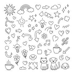 hand drawn coffee icons