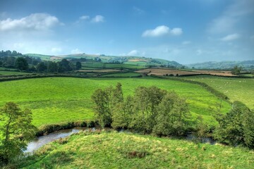 Obraz premium Clun landscape, Shropshire