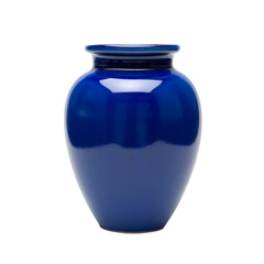 Sleek Modern Glossy Cobalt Blue Ceramic Vase with Smooth Reflective Surface