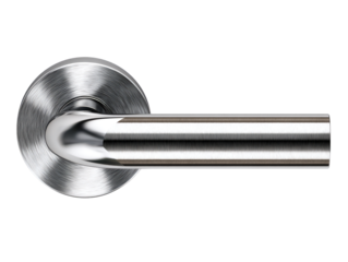 silver door handle isolated on white background,