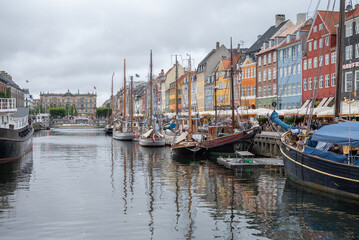 Le canal de Nyhavn dans la ville de Copenhague au Danemark